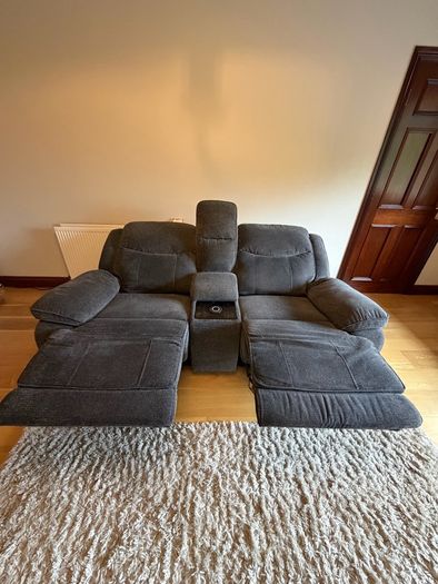 Electric 2 Seater Recliner and Console (Connollys of Moy) 1 Year Old