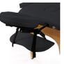 2-Zone Massage Table, Folding, with Arm Rest, Height-Adjustable, Black Image 4