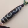 Vintage 3 Eyes Himalayan Tibetan Agate Dzi Bead Amulet Image 2