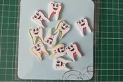 Buttons - Painted Wood