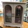 Wood and Glass Large Jewellery Box Pink White Image 3