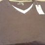 F&F Dark Brown V-Neck Shirt with White Mock Layer in Size XXXL (Brand New & Tagged) Image 2