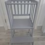 Grey wooden toddler learning tower Image 2