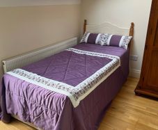 single bed and mattress