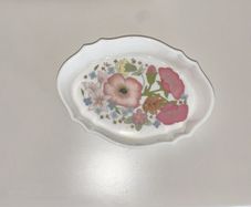 Vintage Bone China Floral Meadow Sweet pattern Trinket Dish by Wedgwood