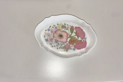 Vintage Bone China Floral Meadow Sweet pattern Trinket Dish by Wedgwood