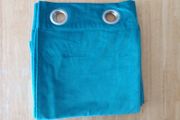 Teal Velvet Eyelet Curtains