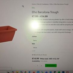 New - X8 troughs and X7 saucers 90 cm long rectangular