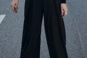 Zara high waisted wide leg trousers with belt