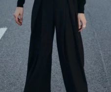 Zara high waisted wide leg trousers with belt