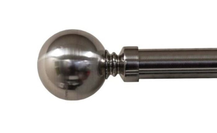 Extendable Curtain Pole 28mm Chrome Eyelet Pole 2m -3.3m