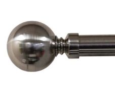 Extendable Curtain Pole 28mm Chrome Eyelet Pole 2m -3.3m