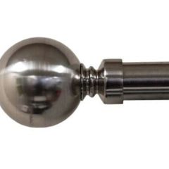 Extendable Curtain Pole 28mm Chrome Eyelet Pole 2m -3.3m