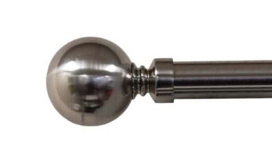 Extendable Curtain Pole 28mm Chrome Eyelet Pole 2m -3.3m