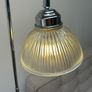 Modern Floor Lamp with reeded glass shade Image 2
