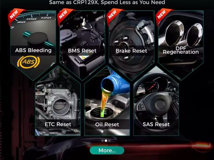 Launch 123x car diagnostics tool NEW 7 reset