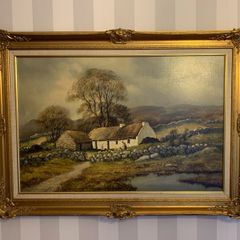 Large oil on canvas by the artist William Henry Burns