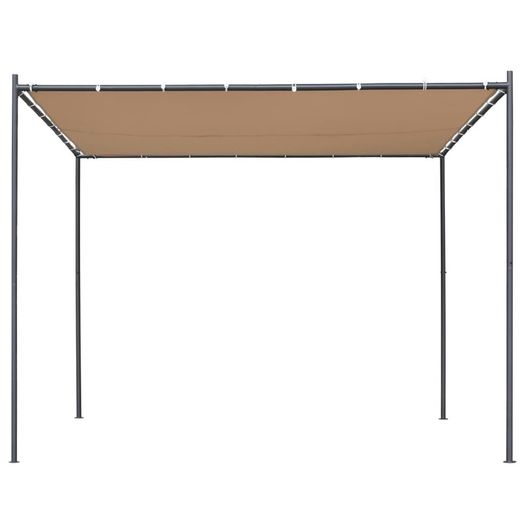 Gazebo with Slanted Roof Beige