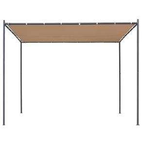 Gazebo with Slanted Roof Beige