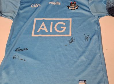Dublin GAA (Autographed) O'Neills Gaelic Football Jersey (Youths 13 Years) FREE POST