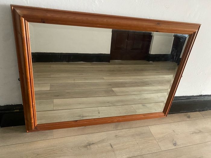 Large pine mirror