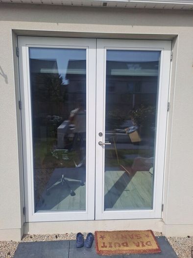 Large French doors triple glazed