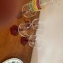 Luminarc Vintage Mid Century Hexagonal Red Stemmed Glasses ( 4 ) plus Free Water Jug Image 6