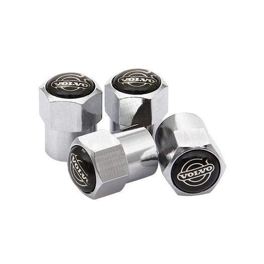 Silver Wheel Valve Dust Caps Volvo V40 V60 V90 S60 S40 V70 XC70 XC60 XC90 Cross Country Polestar
