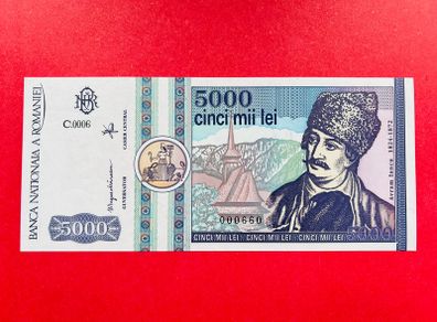Romania  5,000  Lei  1992  Pick  103a  Large Note  ( Uncirculated. )