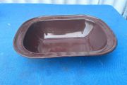 Vintage brown rectangular enamel dish