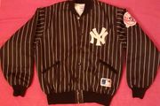 Vintage NY MLB Felco Button Up Jacket Pinstripe