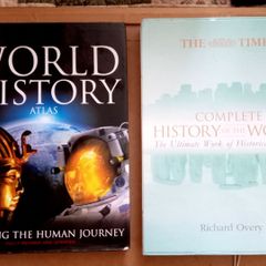 Two World History/Atlas Books