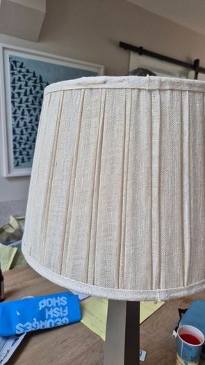 Hedgeroe Drum Pleated Linen Shade