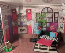 KidKraft Wooden Brooklyn's Loft Wooden Dolls House with some furniture and accessories included