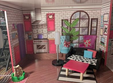 KidKraft Wooden Brooklyn's Loft Wooden Dolls House with some furniture and accessories included