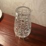 Heavy Cut Crystal Vase  Contemporary Geometric Crystal Vase Image 3