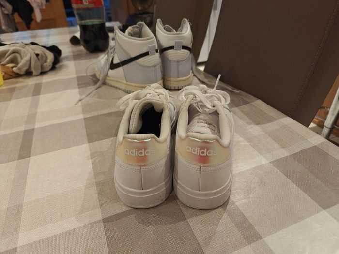 Adidas Grand Court Trainers Iridescent Stripes - UK 4 (EU 36.5)