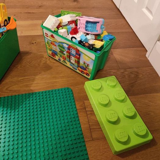 5kg Huge LEGO Duplo Bulk Lot with 2 Storage Boxes & Large Baseplate