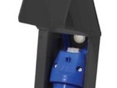 Mains Inlet Oblong in Grey for Caravans, Motorhomes