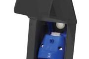 Mains Inlet Oblong in Grey for Caravans, Motorhomes