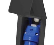Mains Inlet Oblong in Grey for Caravans, Motorhomes