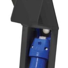 Mains Inlet Oblong in Grey for Caravans, Motorhomes