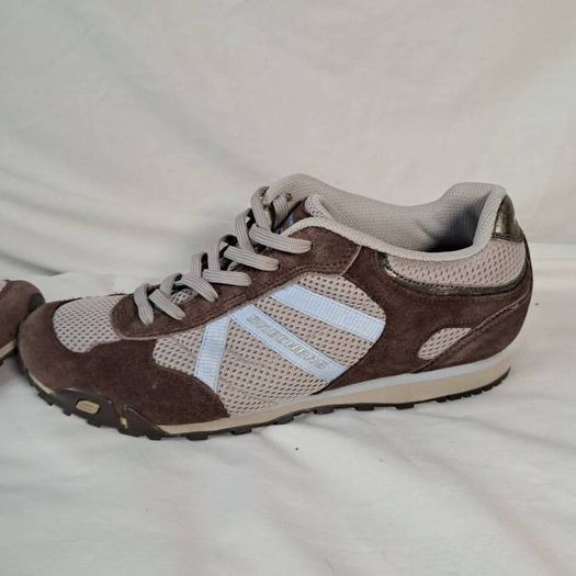 skechers athletic trainers size 5.5 eu 38.5 brown suade in excellent condition