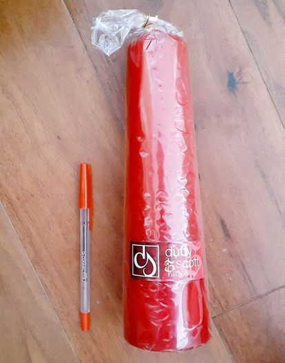 Brand New Duffy and Scott long Red/Christmas Dome candle