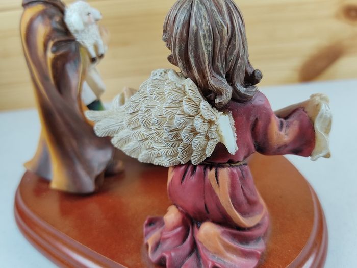 Ornament Gloria Baby Angel Lambs Vintage Antique