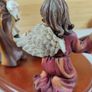 Ornament Gloria Baby Angel Lambs Vintage Antique Image 6