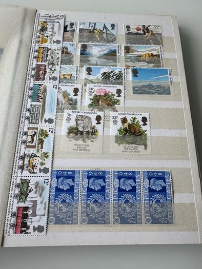 UK collection in stamp album