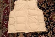 Gap Down Body Warmer with detachable faux fur and hood, size-L(14)
