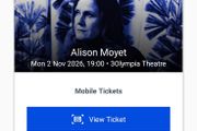 alsion moyet  tickets