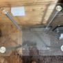 Clear Glass 2 shelf table/stand with wheels Image 5